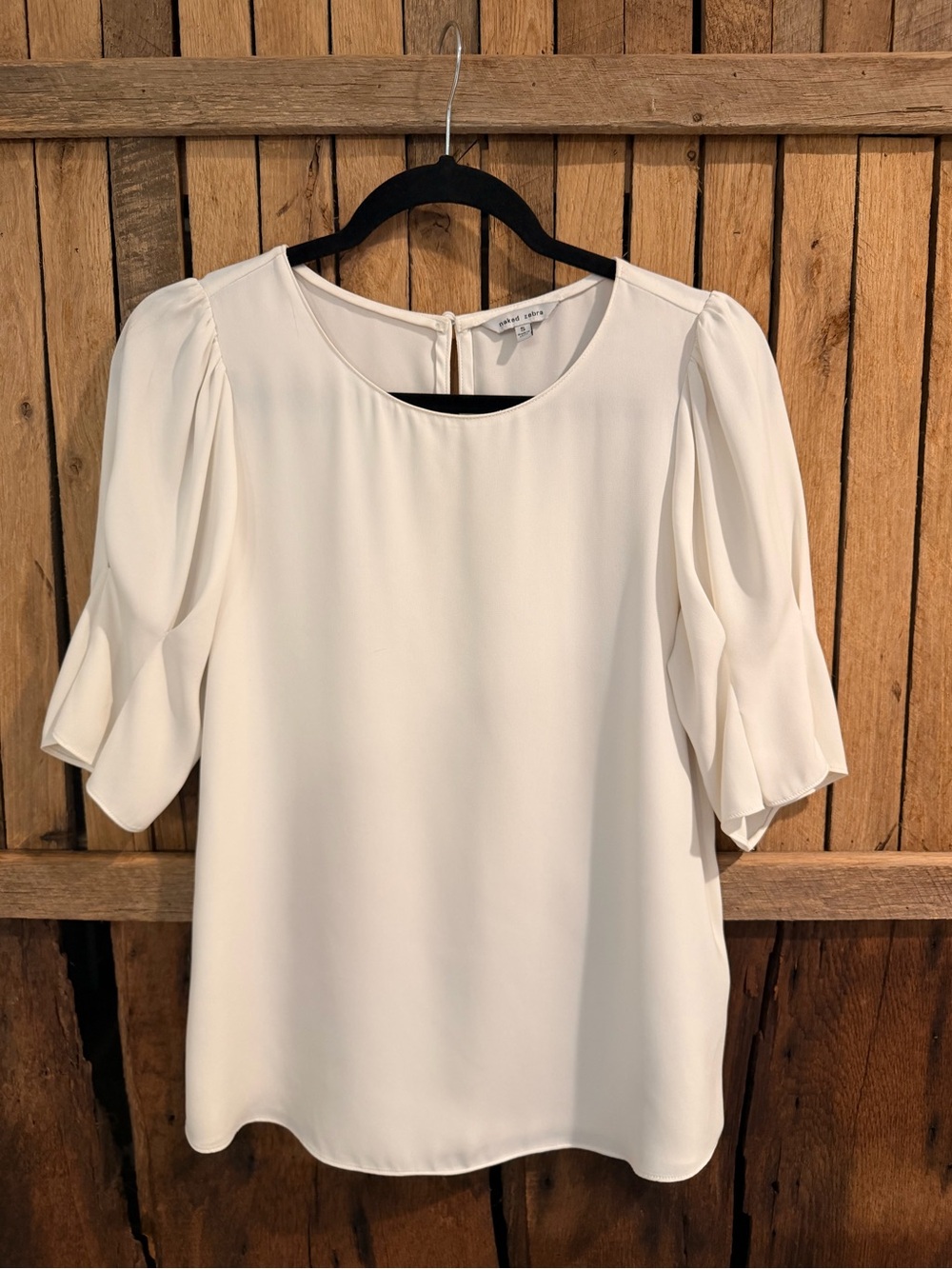 Naked Zebra Cream Puff Sleeve Blouse